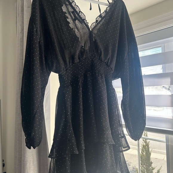 Dynamite Dresses & Skirts - Dynamite Black Polka Dot Mini Dress